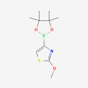 2-Methoxy-4-(4,4,5,5-tetramethyl-1,3,2-dioxaborolan-2-yl)thiazole chemical structure (CAS 1310384-42-9)