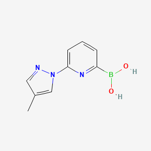 (6-(4-Methyl-1H-pyrazol-1-yl)pyridin-2-yl)boronic acid chemical structure (CAS 1310384-85-0)