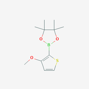 2-(3-Methoxythiophen-2-yl)-4,4,5,5-tetramethyl-1,3,2-dioxaborolane chemical structure (CAS 1310384-98-5)