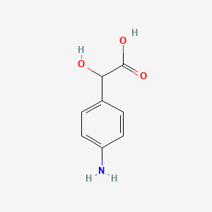 2-(4-Aminophenyl)-2-hydroxyacetic acid chemical structure (CAS 13104-66-0)