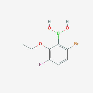 (6-Bromo-2-ethoxy-3-fluorophenyl)boronic acid chemical structure (CAS 1310403-98-5)