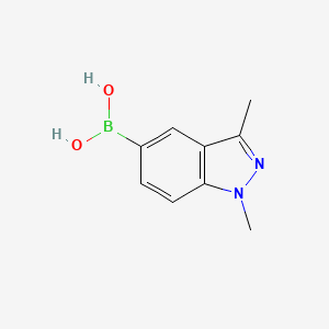 (1,3-Dimethyl-1H-indazol-5-yl)boronic acid chemical structure (CAS 1310404-48-8)