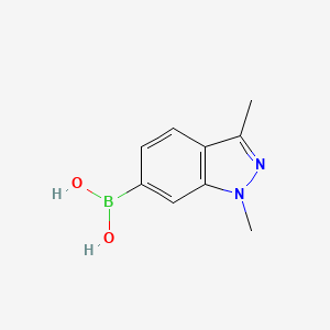 (1,3-Dimethyl-1H-indazol-6-yl)boronic acid chemical structure (CAS 1310405-37-8)