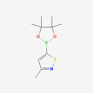 3-Methyl-5-(4,4,5,5-tetramethyl-1,3,2-dioxaborolan-2-yl)isothiazole chemical structure (CAS 1310419-07-8)