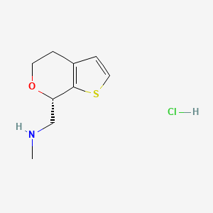 (S)-1-(4,7-Dihydro-5H-thieno[2,3-c]pyran-7-yl)-N-methylmethanamine hydrochloride chemical structure (CAS 1310422-41-3)