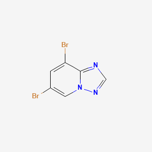 6,8-Dibromo-[1,2,4]triazolo[1,5-a]pyridine chemical structure (CAS 1310680-10-4)