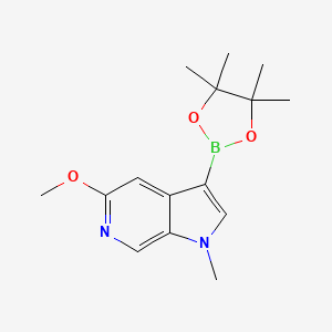5-Methoxy-1-methyl-3-(4,4,5,5-tetramethyl-1,3,2-dioxaborolan-2-yl)-1H-pyrrolo[2,3-c]pyridine chemical structure (CAS 1310705-10-2)