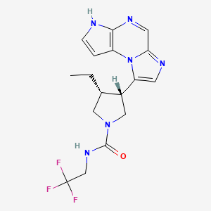 (3R,4S)-3-Ethyl-4-(3H-imidazo[1,2-a]pyrrolo[2,3-e]pyrazin-8-yl)-N-(2,2,2-trifluoroethyl)pyrrolidine-1-carboxamide chemical structure (CAS 1310726-59-0)