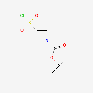 tert-Butyl 3-(chlorosulfonyl)azetidine-1-carboxylate chemical structure (CAS 1310732-18-3)