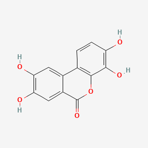 3,4,8,9-Tetrahydroxy-6H-benzo[c]chromen-6-one chemical structure (CAS 131086-98-1)