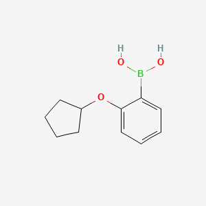 (2-(Cyclopentyloxy)phenyl)boronic acid chemical structure (CAS 1311159-02-0)
