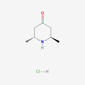 trans-2,6-Dimethylpiperidin-4-one hydrochloride chemical structure (CAS 1311160-86-7)