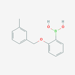 (2-((3-Methylbenzyl)oxy)phenyl)boronic acid chemical structure (CAS 1311163-93-5)