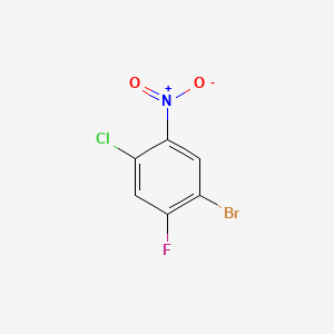 1-Bromo-4-chloro-2-fluoro-5-nitrobenzene chemical structure (CAS 1311197-88-2)