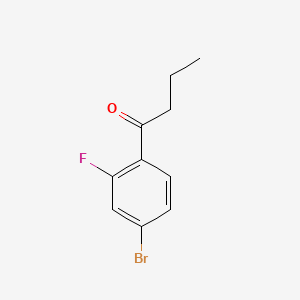 1-(4-Bromo-2-fluorophenyl)butan-1-one chemical structure (CAS 1311197-93-9)