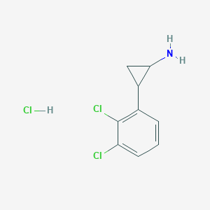 2-(2,3-Dichlorophenyl)cyclopropan-1-amine hydrochloride chemical structure (CAS 1311314-99-4)