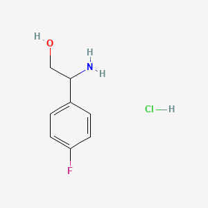2-Amino-2-(4-fluorophenyl)ethanol hydrochloride chemical structure (CAS 1311315-33-9)