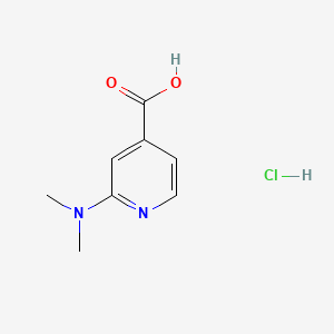2-(Dimethylamino)pyridine-4-carboxylic acid hydrochloride chemical structure (CAS 1311315-47-5)