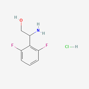 2-Amino-2-(2,6-difluorophenyl)ethanol hydrochloride chemical structure (CAS 1311317-35-7)