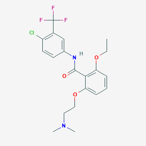 N-(4-Chloro-3-(trifluoromethyl)phenyl)-2-(2-(dimethylamino)ethoxy)-6-ethoxybenzamide chemical structure (CAS 1311423-89-8)