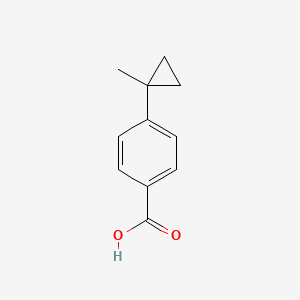 4-(1-Methylcyclopropyl)benzoic acid chemical structure (CAS 131170-40-6)