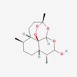 (3R,5aS,6R,8aS,9R,12R,12aR)-Decahydro-3,6,9-trimethyl-3,12-Epoxy-12H-pyrano[4,3-j]-1,2-benzodioxepin-10-ol(mixture of α and β isomers) chemical structure (CAS 131175-87-6)