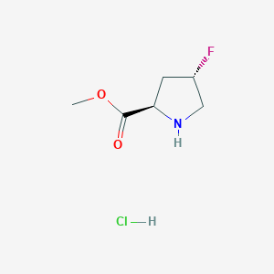 Methyl (2R,4S)-4-fluoropyrrolidine-2-carboxylate hydrochloride chemical structure (CAS 131176-03-9)