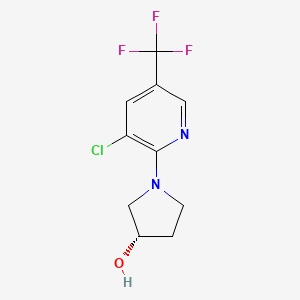 (S)-1-(3-Chloro-5-(trifluoromethyl)pyridin-2-yl)pyrrolidin-3-ol chemical structure (CAS 1311776-29-0)