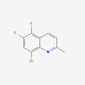 8-Bromo-5,6-difluoro-2-methylquinoline chemical structure (CAS 131190-82-4)