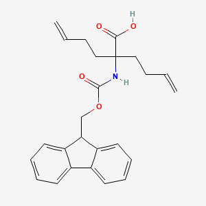 2-((((9H-Fluoren-9-yl)methoxy)carbonyl)amino)-2-(but-3-en-1-yl)hex-5-enoic acid chemical structure (CAS 1311992-98-9)