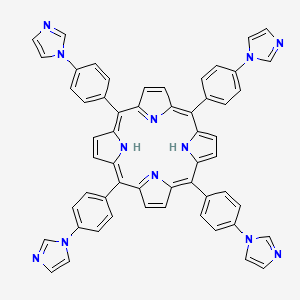 5,10,15,20-Tetrakis[4-(1H-imidazol-1-yl)phenyl]-21H,23H-porphine chemical structure (CAS 1311998-62-5)