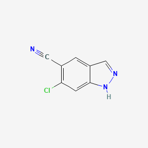 6-Chloro-1H-indazole-5-carbonitrile chemical structure (CAS 1312008-67-5)