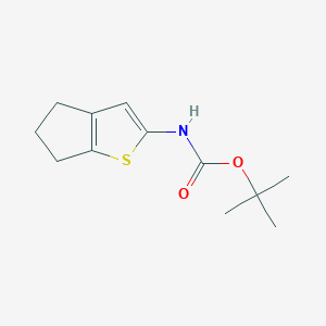 tert-Butyl (5,6-dihydro-4H-cyclopenta[b]thiophen-2-yl)carbamate chemical structure (CAS 1312117-74-0)