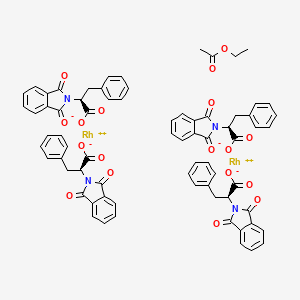 Tetrakis[N-phthaloyl-(S)-phenylalaninato]dirhodium ethyl acetate adduct chemical structure (CAS 131219-55-1)