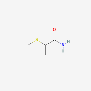 2-(Methylthio)propanamide chemical structure (CAS 13122-26-4)
