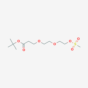 tert-Butyl 3-(2-(2-((methylsulfonyl)oxy)ethoxy)ethoxy)propanoate chemical structure (CAS 1312309-62-8)