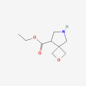Ethyl 2-oxa-6-azaspiro[3.4]octane-8-carboxylate chemical structure (CAS 1312325-23-7)
