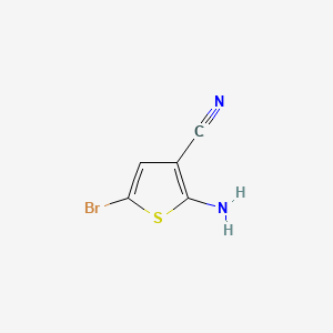 2-Amino-5-bromothiophene-3-carbonitrile chemical structure (CAS 1312362-19-8)