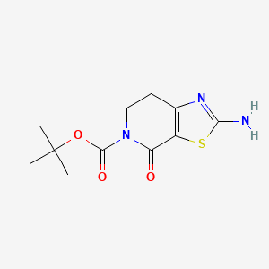 tert-Butyl 2-amino-4-oxo-6,7-dihydrothiazolo[5,4-c]pyridine-5(4H)-carboxylate chemical structure (CAS 1312412-88-6)