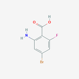 2-Amino-4-bromo-6-fluorobenzoic acid chemical structure (CAS 1312454-86-6)