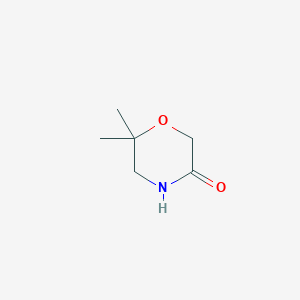 6,6-Dimethylmorpholin-3-one chemical structure (CAS 1312457-13-8)