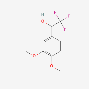 1-(3,4-Dimethoxyphenyl)-2,2,2-trifluoroethan-1-ol chemical structure (CAS 131252-26-1)