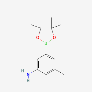 3-Methyl-5-(4,4,5,5-tetramethyl-1,3,2-dioxaborolan-2-yl)aniline chemical structure (CAS 1312535-18-4)