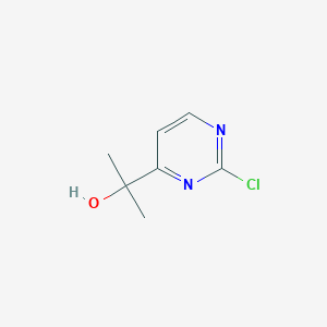 2-(2-Chloropyrimidin-4-yl)propan-2-ol chemical structure (CAS 1312535-77-5)