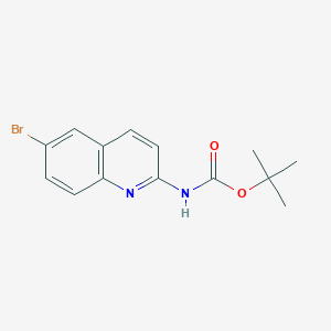 tert-Butyl (6-bromoquinolin-2-yl)carbamate chemical structure (CAS 1312611-18-9)