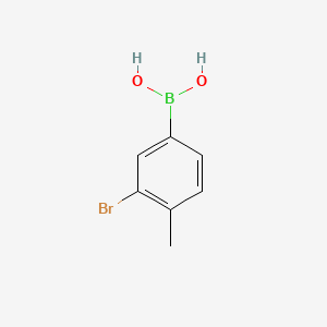 (3-Bromo-4-methylphenyl)boronic acid chemical structure (CAS 1312765-69-7)