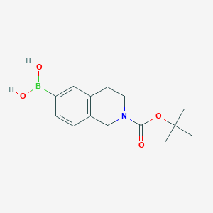 (2-(tert-Butoxycarbonyl)-1,2,3,4-tetrahydroisoquinolin-6-yl)boronic acid chemical structure (CAS 1312765-94-8)