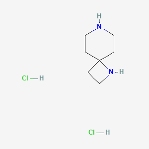 1,7-Diazaspiro[3.5]nonane dihydrochloride chemical structure (CAS 1312784-19-2)