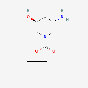 (3S,5S)-tert-Butyl 3-amino-5-hydroxypiperidine-1-carboxylate chemical structure (CAS 1312798-98-3)