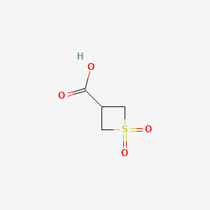 Thietane-3-carboxylic acid 1,1-dioxide chemical structure (CAS 13129-21-0)